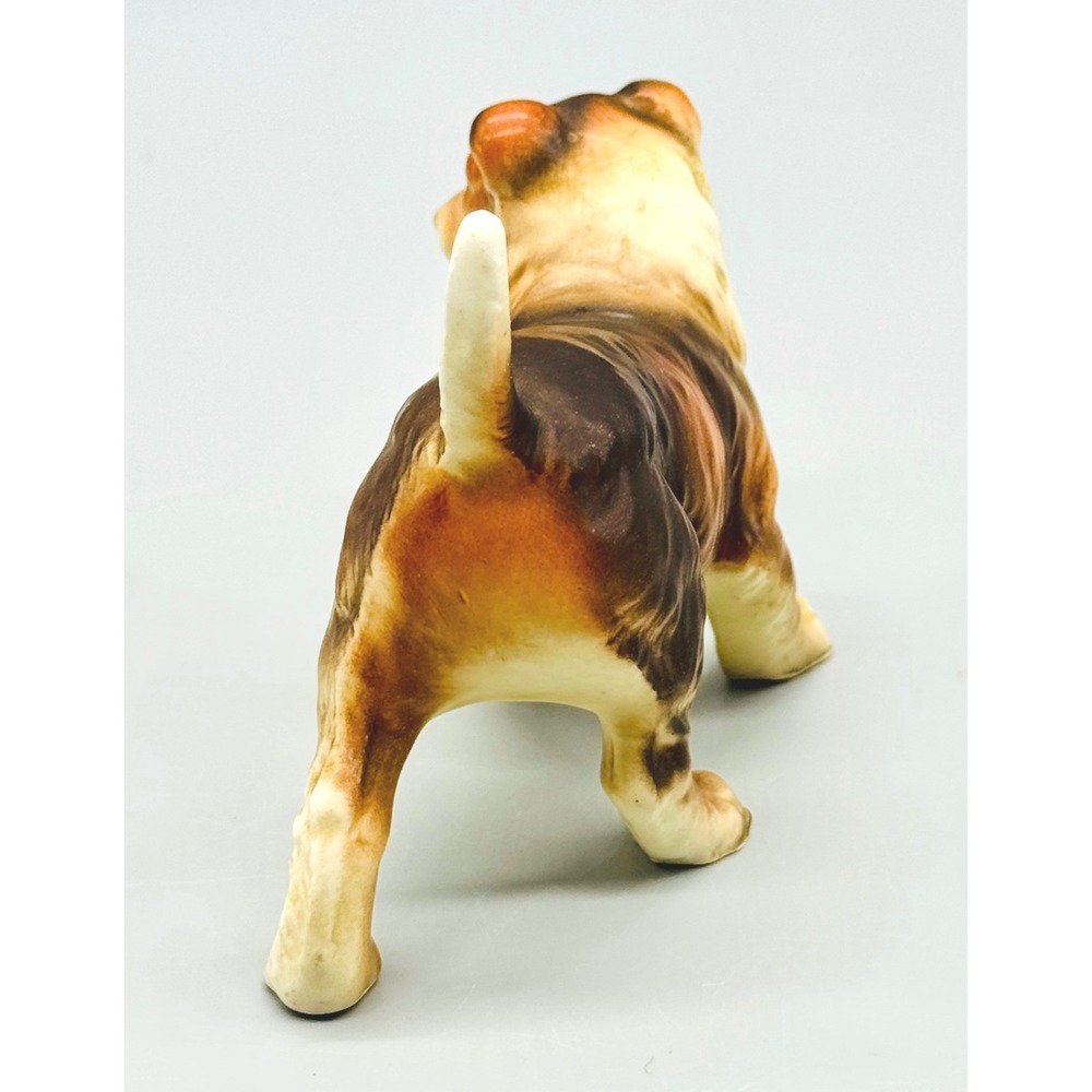 Collie Rough Coat Mother and Puppy Set Dog Figurine Brown Ceramic Japan - Picture 12 of 16